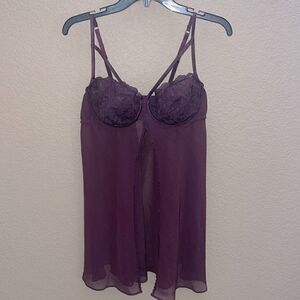 Cacique- Plum Lingerie Nightie